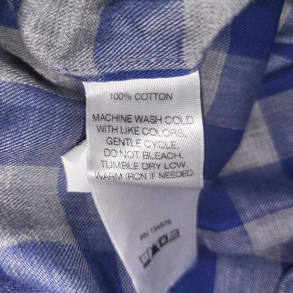 Vineyard Vines Button Down Mens XL Blue Gingham Whale Shirt Slim Fit Long Sleeve